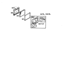 Base-Air Cleaner Diagram and Parts List for 110600-110699 0112- 0114- 0117 Briggs and Stratton Engine
